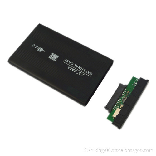 High Quality 2.5 Inch Portable USB 2.0 to SATA HDD Case Enclosure with USB Cable